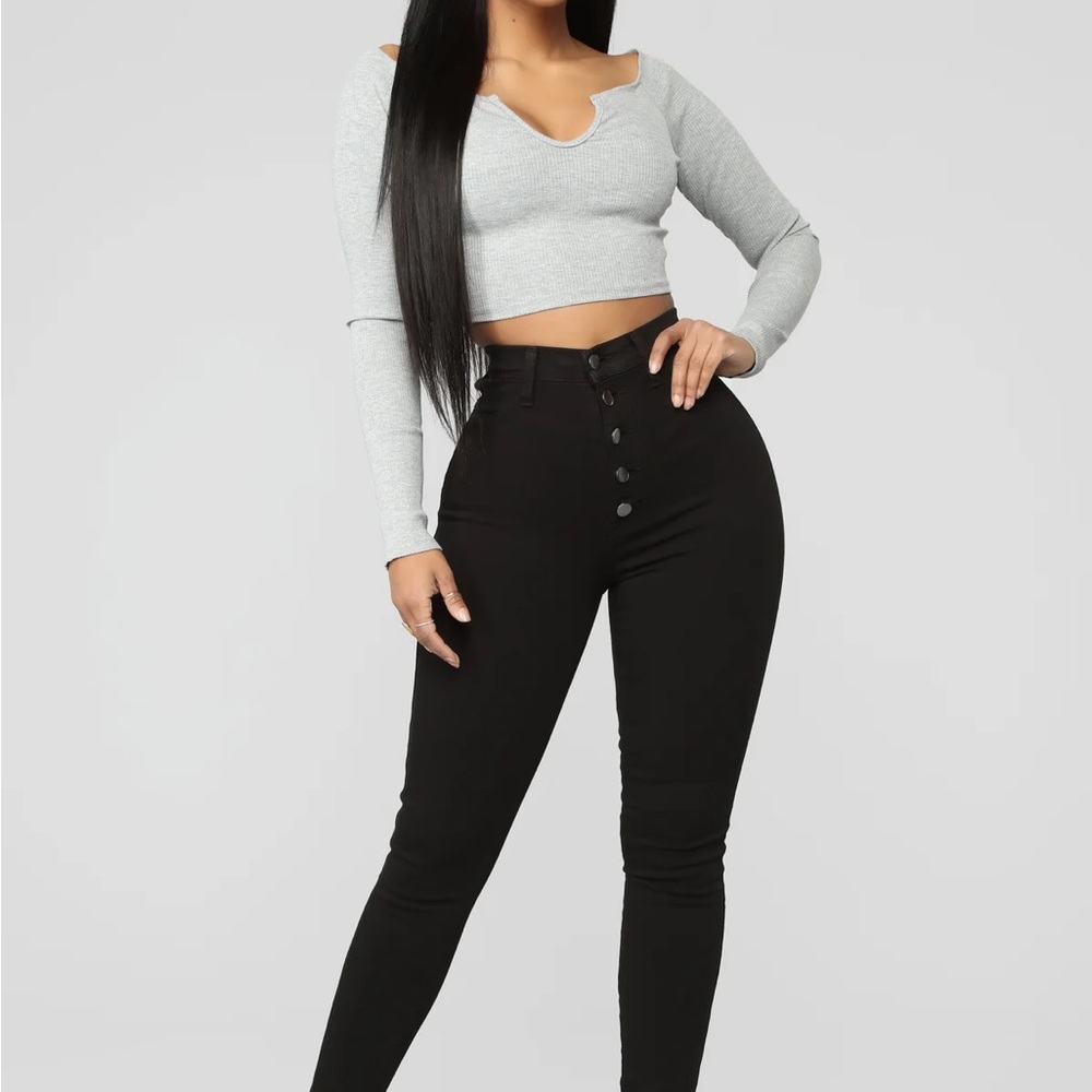 Fashion Nova Black High Rise Jeans